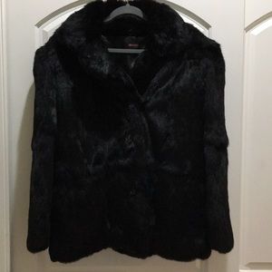 Black fur jacket